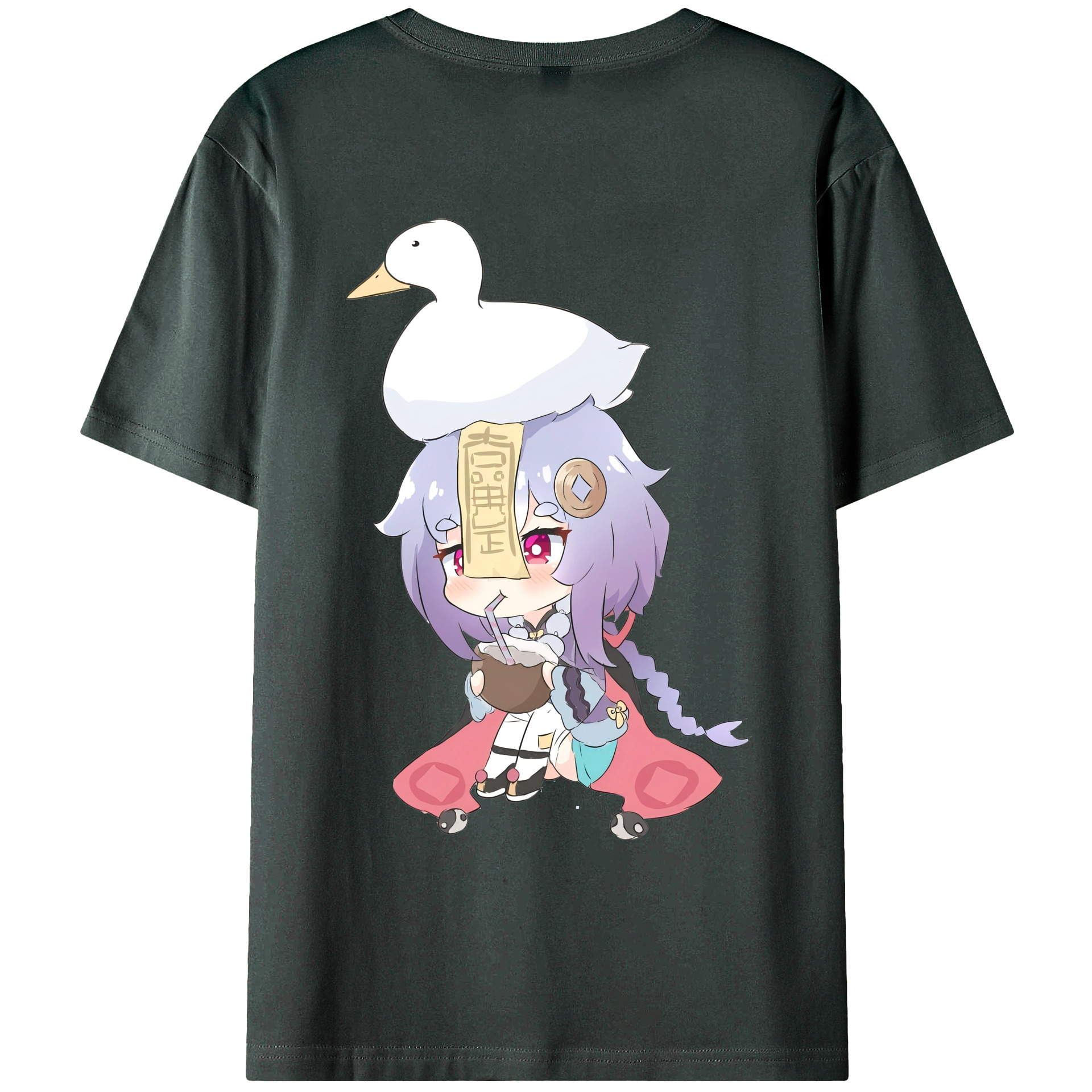 げんし神 七七 なな  genshin Nana 綿100％ メンズ半袖Tシャツ（バックプリント） 通気性